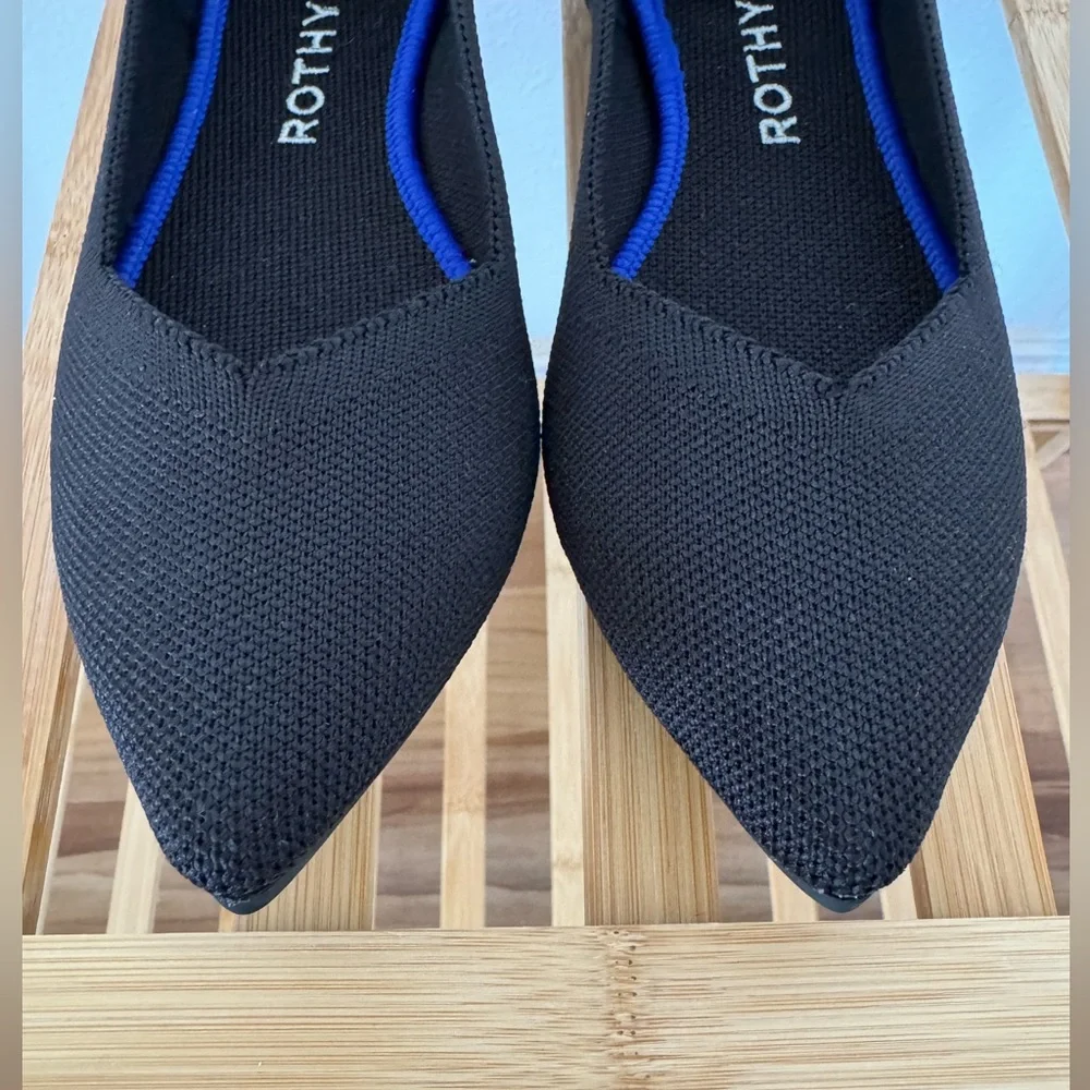 Rothy’s The Point Flat in Black Solid - Picture 7 of 8